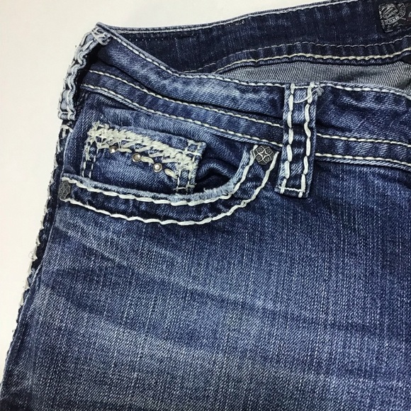 Silver Suki 17” Jeans Dark Blue Straight Women's Jeans - Picture 5 of 14